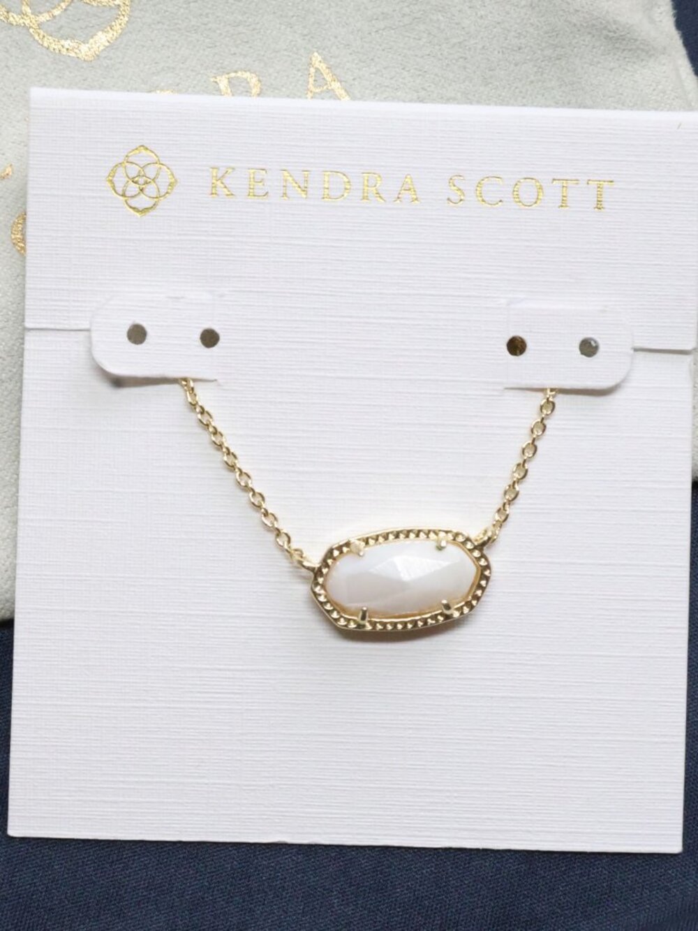 Kendra Scott Elisa Necklace - Gold White Pearl